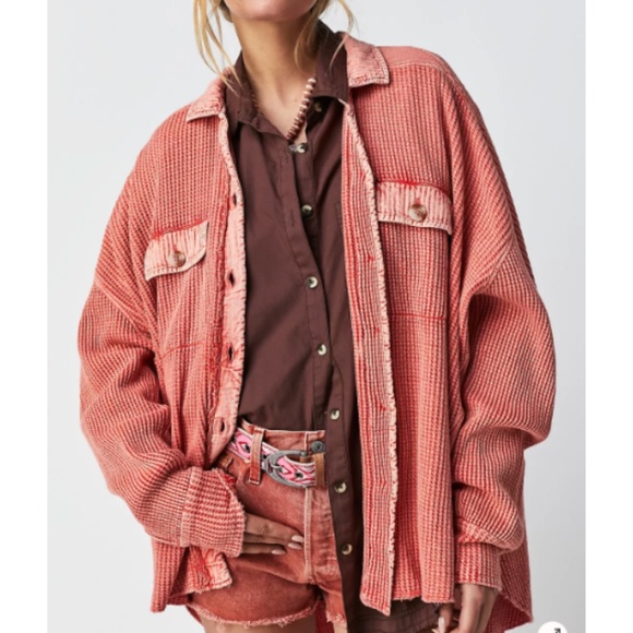 Free People Tops - Free People FP One Scout Jacket in Coral